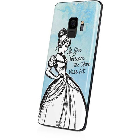 Disney Cinderella Sketch Art Shoe Will Fit Galaxy S9 Skin